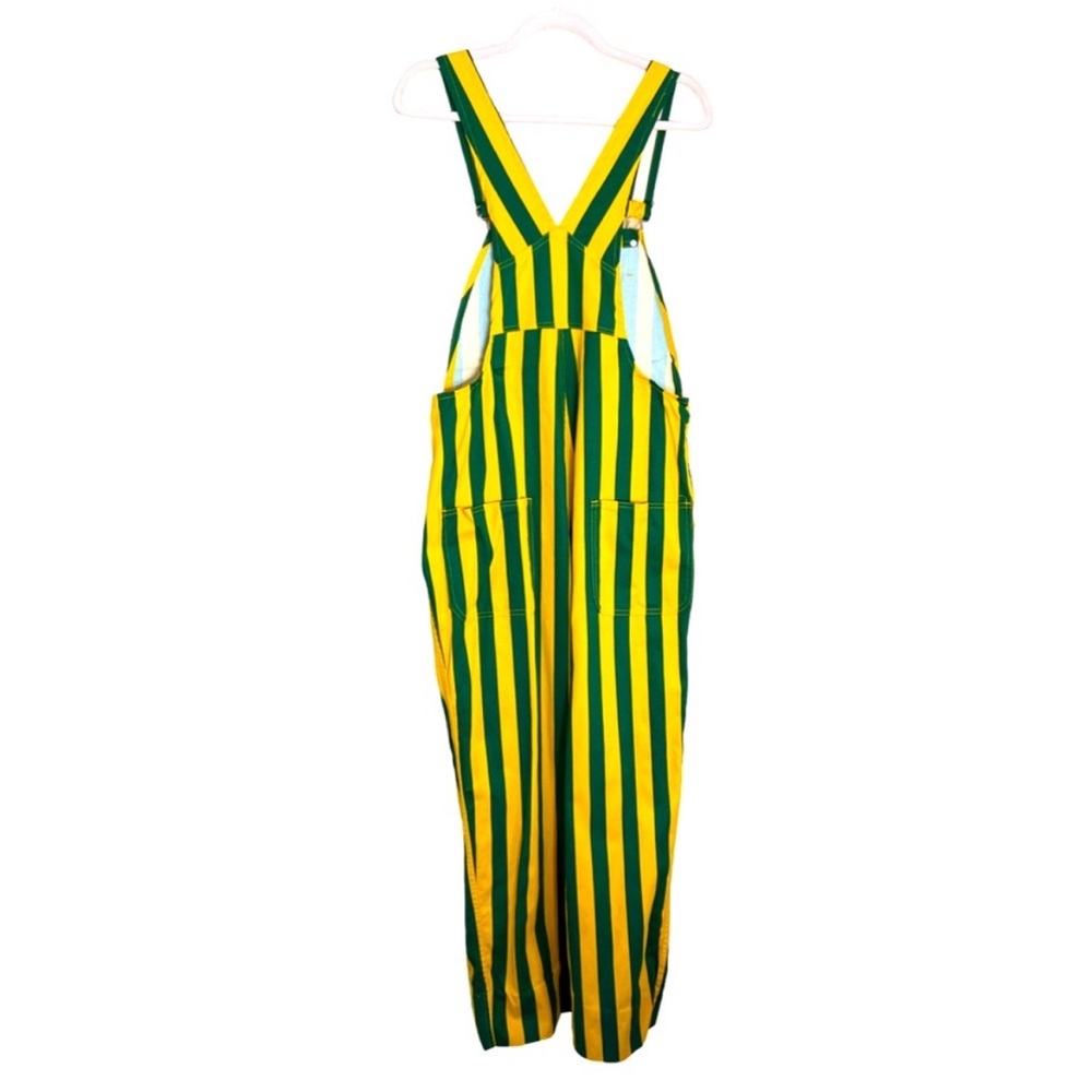 Striped Green and Yellow Overalls